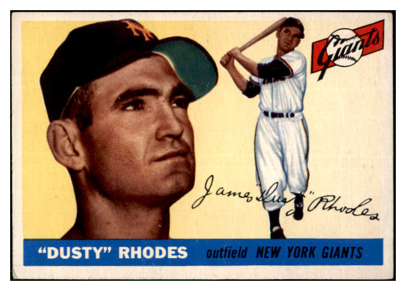 1955 Topps Baseball #001 Dusty Rhodes Giants EX+/EX-MT 477943