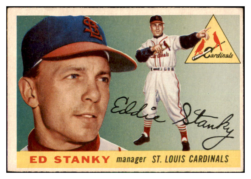 1955 Topps Baseball #191 Eddie Stanky Cardinals EX+/EX-MT 477945