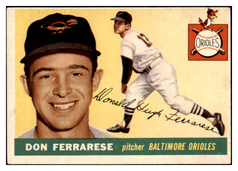 1955 Topps Baseball #185 Don Ferrarese Orioles EX+/EX-MT 477947
