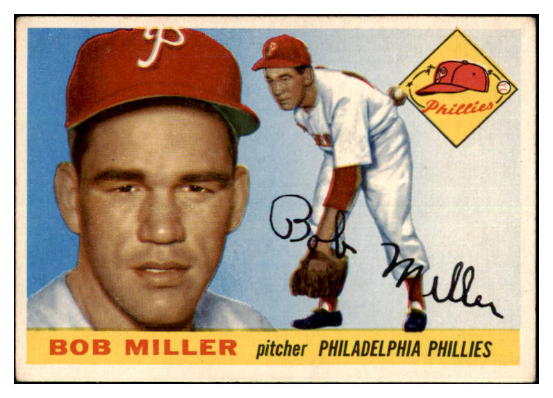 1955 Topps Baseball #157 Bob Miller Phillies EX+/EX-MT 477953