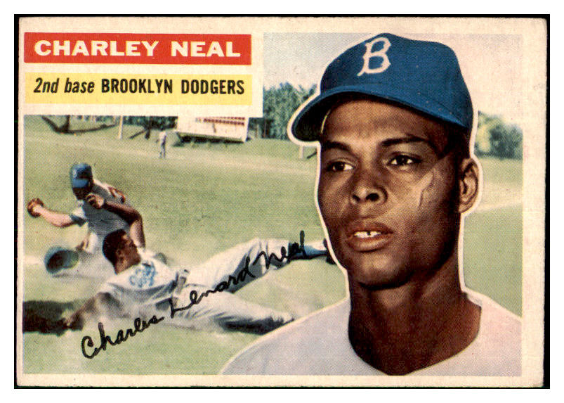 1956 Topps Baseball #299 Charlie Neal Dodgers VG-EX 477967