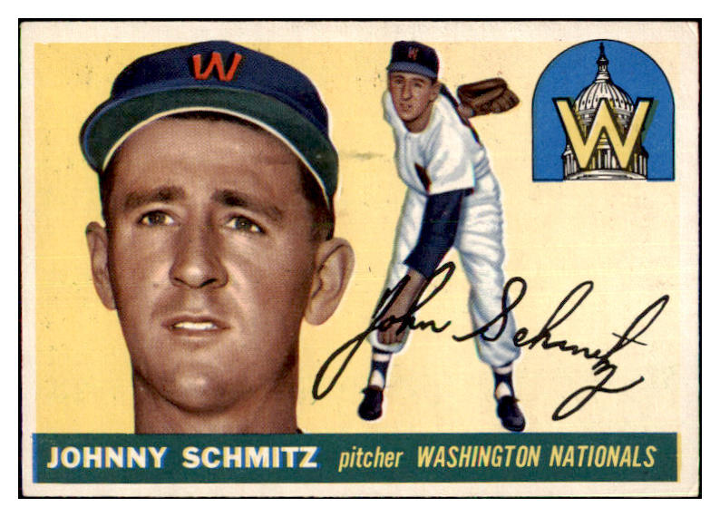 1955 Topps Baseball #159 Johnny Schmitz Senators VG-EX 477985