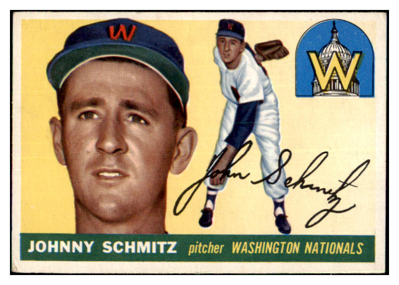 1955 Topps Baseball #159 Johnny Schmitz Senators VG-EX 477986