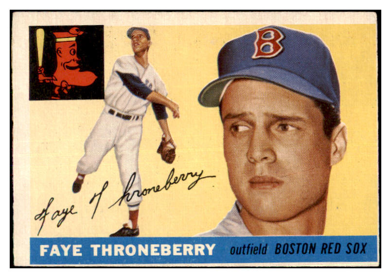 1955 Topps Baseball #163 Faye Throneberry Red Sox VG-EX 477988