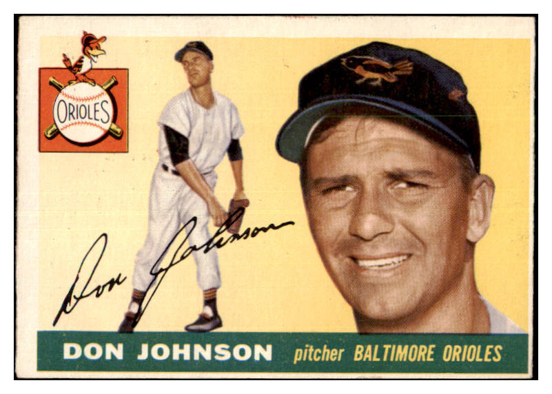 1955 Topps Baseball #165 Don Johnson Orioles VG-EX 477989