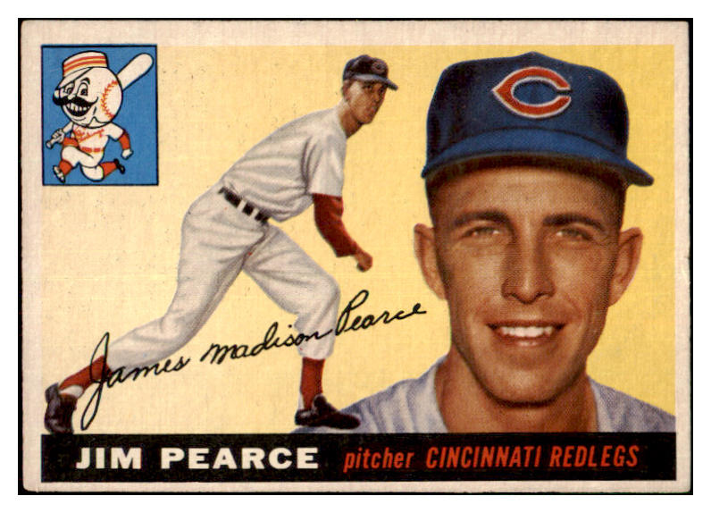 1955 Topps Baseball #170 Jim Pearce Reds VG-EX 477992