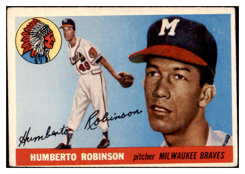 1955 Topps Baseball #182 Humberto Robinson Braves VG-EX 477995