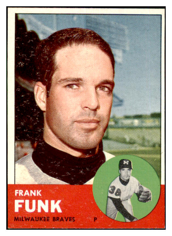 1963 Topps Baseball #476 Frank Funk Braves EX-MT 478002