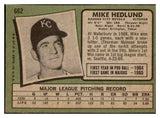 1971 Topps Baseball #662 Mike Hedlund Royals EX-MT 478012