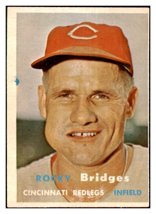 1957 Topps Baseball #294 Rocky Bridges Reds VG-EX 478042