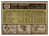 1961 Topps Baseball #547 Leon Wagner Angels VG 478081