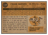 1960 Topps Baseball #538 Frank Barnes White Sox VG-EX 478152