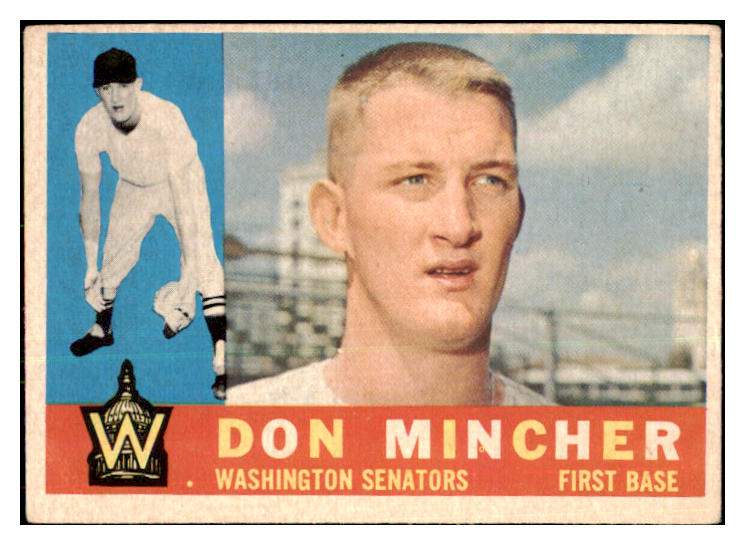 1960 Topps Baseball #548 Don Mincher Senators VG-EX 478166