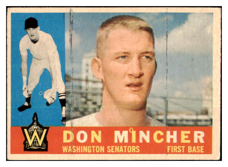 1960 Topps Baseball #548 Don Mincher Senators VG-EX 478167