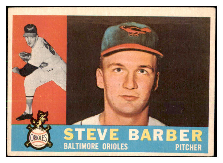 1960 Topps Baseball #514 Steve Barber Orioles VG-EX 478177
