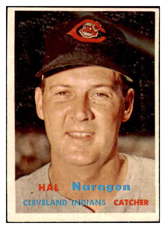 1957 Topps Baseball #347 Hal Naragon Indians VG-EX 478184