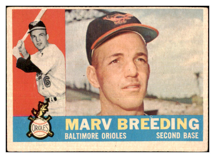 1960 Topps Baseball #525 Marv Breeding Orioles VG-EX 478215