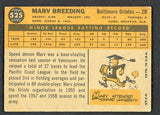 1960 Topps Baseball #525 Marv Breeding Orioles VG-EX 478215