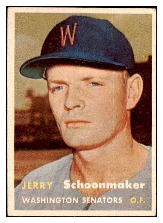 1957 Topps Baseball #334 Jerry Schoonmaker Senators VG-EX 478238