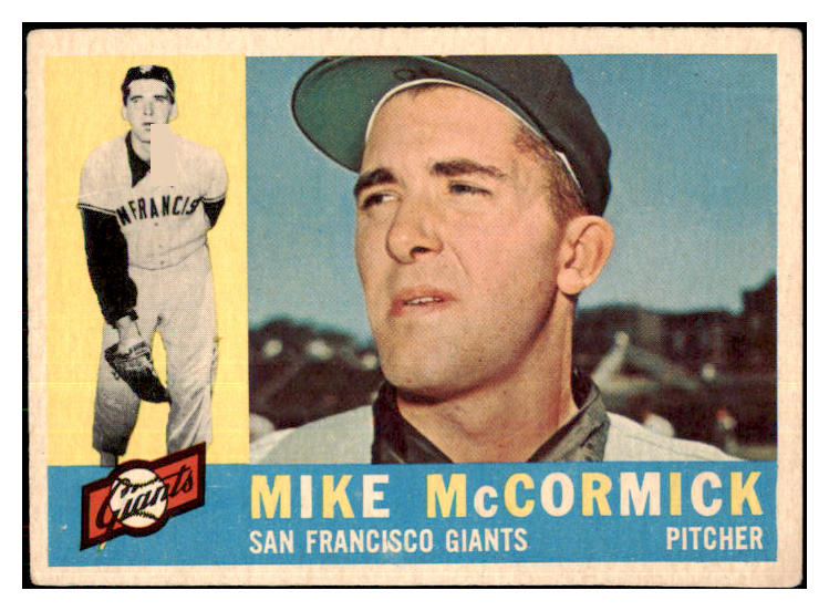 1960 Topps Baseball #530 Mike McCormick Giants VG-EX 478247