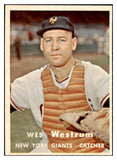 1957 Topps Baseball #323 Wes Westrum Giants EX-MT 478280