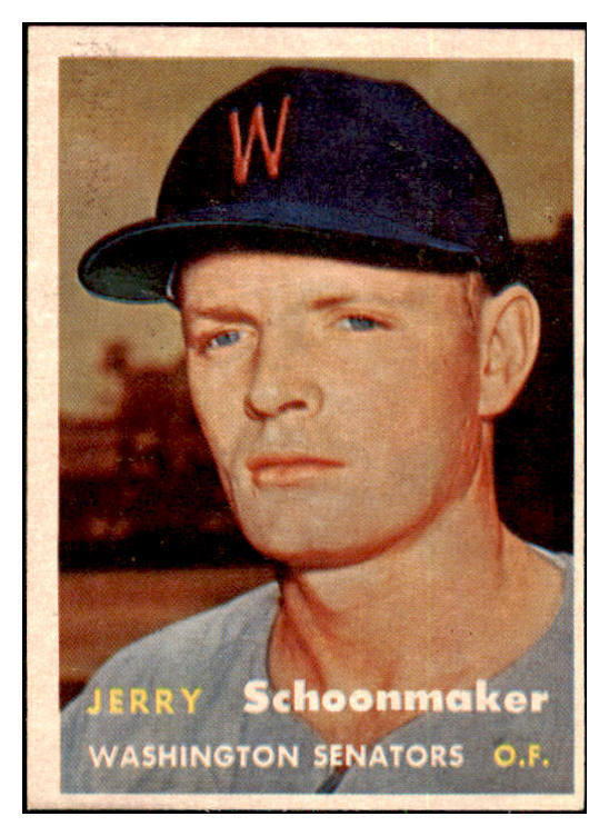 1957 Topps Baseball #334 Jerry Schoonmaker Senators EX-MT 478285