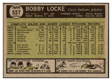 1961 Topps Baseball #537 Bobby Locke Indians NR-MT 478288