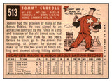 1959 Topps Baseball #513 Tommy Carroll A's NR-MT 478302