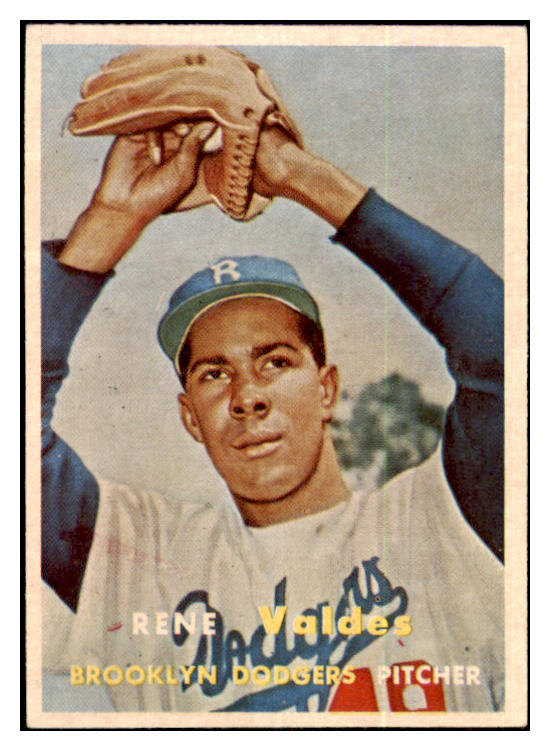 1957 Topps Baseball #337 Rene Valdes Dodgers EX 478326