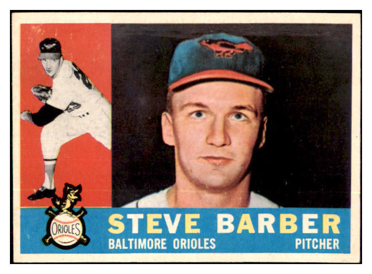 1960 Topps Baseball #514 Steve Barber Orioles EX-MT 478353