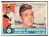 1960 Topps Baseball #525 Marv Breeding Orioles EX 478362