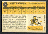 1960 Topps Baseball #525 Marv Breeding Orioles EX 478362