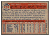 1957 Topps Baseball #267 Danny Kravitz Pirates EX 478379