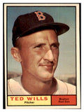 1961 Topps Baseball #548 Ted Wills Red Sox EX+/EX-MT 478401