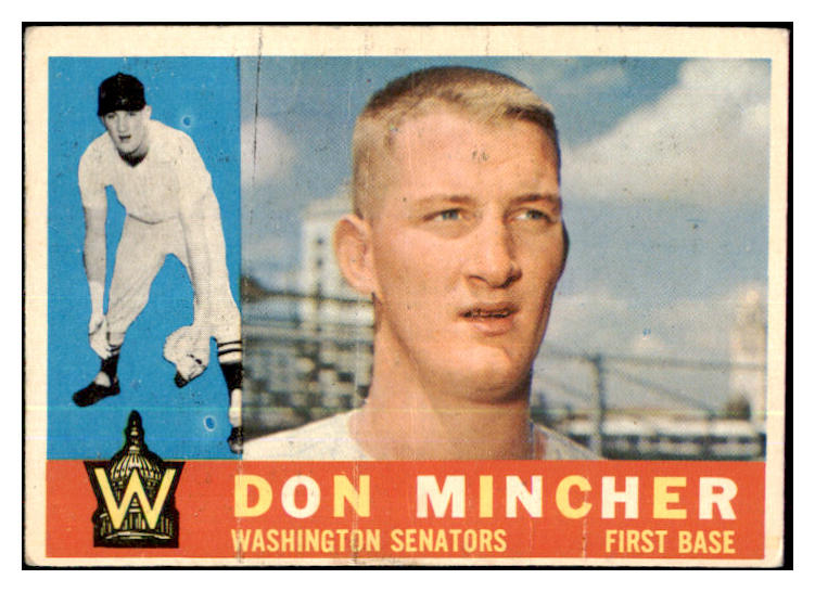 1960 Topps Baseball #548 Don Mincher Senators VG 478457