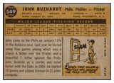 1960 Topps Baseball #549 John Buzhardt Phillies VG 478458