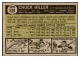 1961 Topps Baseball #538 Chuck Hiller Giants EX-MT 478478