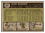 1961 Topps Baseball #547 Leon Wagner Angels EX-MT 478479