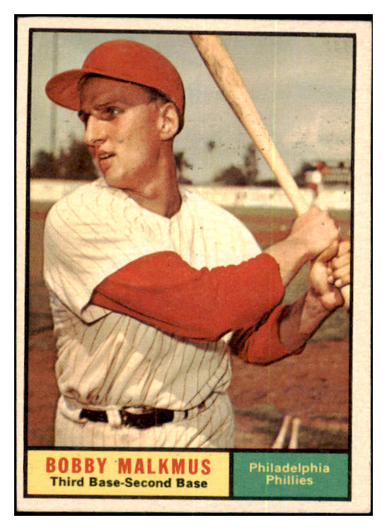 1961 Topps Baseball #530 Bobby Malkmus Phillies EX+/EX-MT 478486
