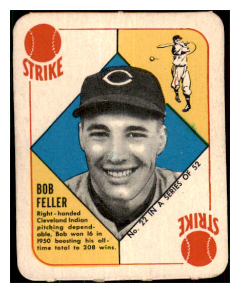 1951 Topps Red Backs #022 Bob Feller Indians NR-MT 478534