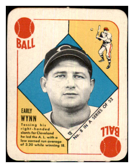 1951 Topps Red Backs #008 Early Wynn Indians NR-MT 478548