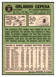 1967 Topps Baseball #020 Orlando Cepeda Cardinals VG-EX 478715