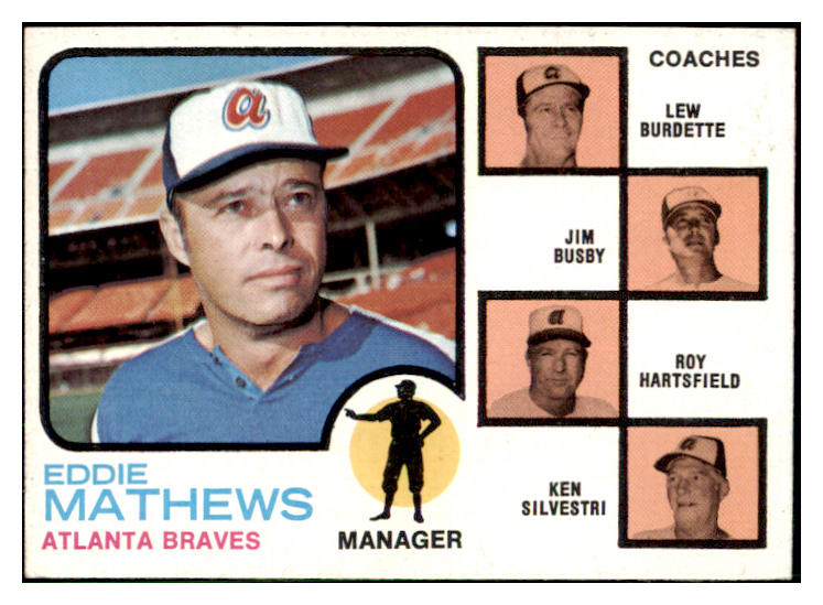 1973 Topps Baseball #237 Eddie Mathews Braves EX 478743