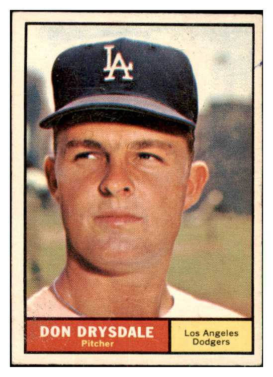1961 Topps Baseball #260 Don Drysdale Dodgers EX 478758