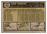 1961 Topps Baseball #360 Frank Robinson Reds EX 478767