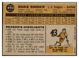 1960 Topps Baseball #493 Duke Snider Dodgers EX-MT 478771