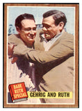 1962 Topps Baseball #140 Babe Ruth Lou Gehrig EX+/EX-MT 478774