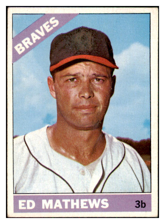 1966 Topps Baseball #200 Eddie Mathews Braves EX+/EX-MT 478787