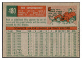 1959 Topps Baseball #480 Red Schoendienst Braves EX 478804