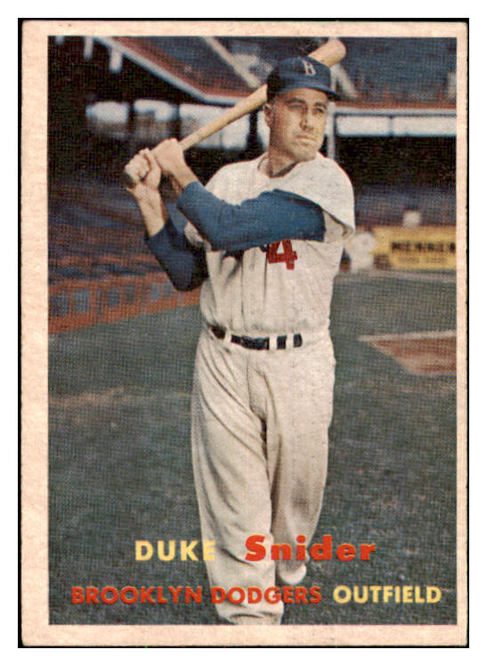 1957 Topps Baseball #170 Duke Snider Dodgers EX 478807